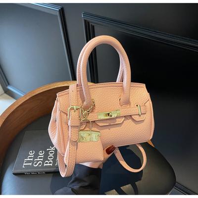 Wholesale Hot Sale High-end Temperament Lychee Pattern Portable Platinum Bag Women's Leisure Commuting Style Versatile Light Luxury Messenger Bag