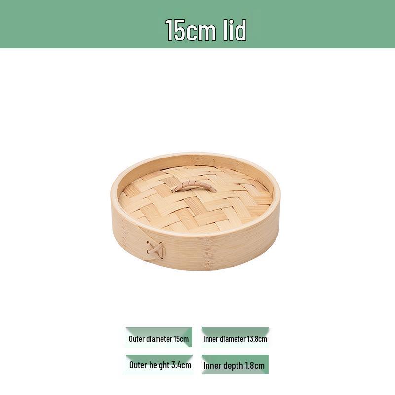 Portable Bamboo Steamer Basket with Lid for Mantou, Baozi, Xiaolongbao – Stackable Woven Design