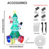 7.8FT LED Lit Inflatable Xmas Yard Decor Christmas Tree with Santa Snowman Gift Christma Supplies Home Decor Ornaments Toy Gifts