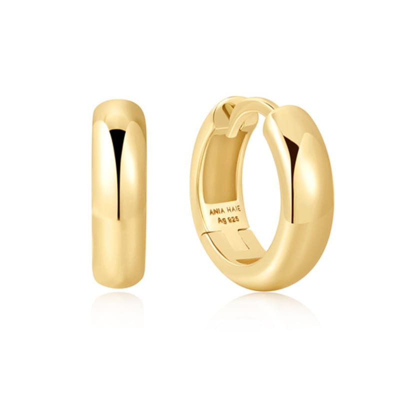

ANIA HAIE Gold Dome Band 925 Silver Ring Earrings E061-10G single type