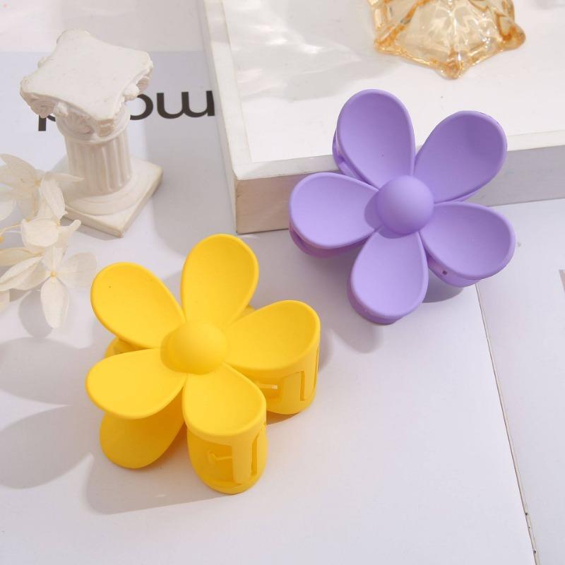 1PCS Candy Colors Big Flower Hair Clip Women Girls Cute Ponytail Makeup Bath Crab Claws Clips Fashion Fresh Beach Headwear Accessories