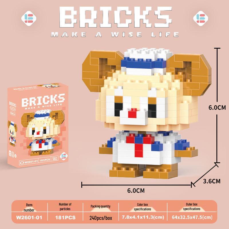 Cartoon Figurine Building Blocks: Kuromi, Cinnamoroll & Melody Rabbit - Educational Toy Blind Box for Kids
