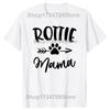 Lustige Rottweiler Hund Grafik T-Shirts Herren Damen Mode Lässiges T-Shirt 100% Baumwolle Locker Übergröße Rottle Mama T-Shirt
