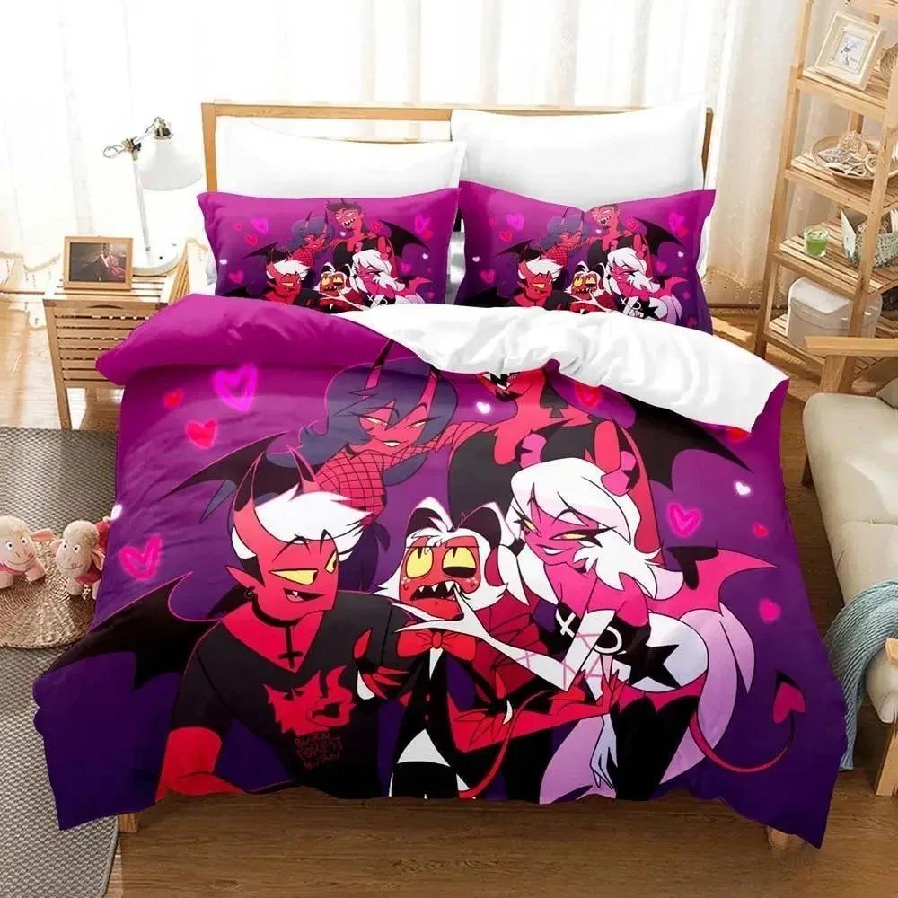 Fashion 3D Print Anime Loona Boss Bedding Set Cartoon Anime Three-Piece Set Adult Kid Bedroom Duvet Cover Sets Home Textiles