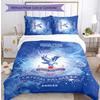 Crystal Palace Football Printed 3 Pieces Bedding Set, Comfortable Skin Friendly Bedroom Duvet Cover Set