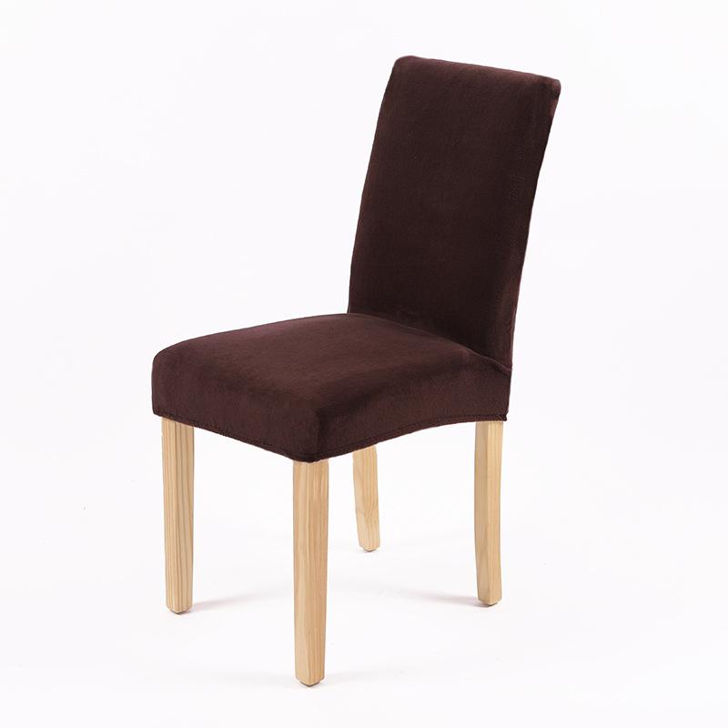 

Monochrome Chair Cover Antidirty Seat ElasticCover for Dining Room Wedding Hotel Banquet Solid Color Chair Cover Housse DeChaise Universal Size кофейный