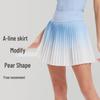 Gradient High-Waisted Anti-Exposure Sport Skort with Pockets - Quick-Dry Yoga and Fashion Wear