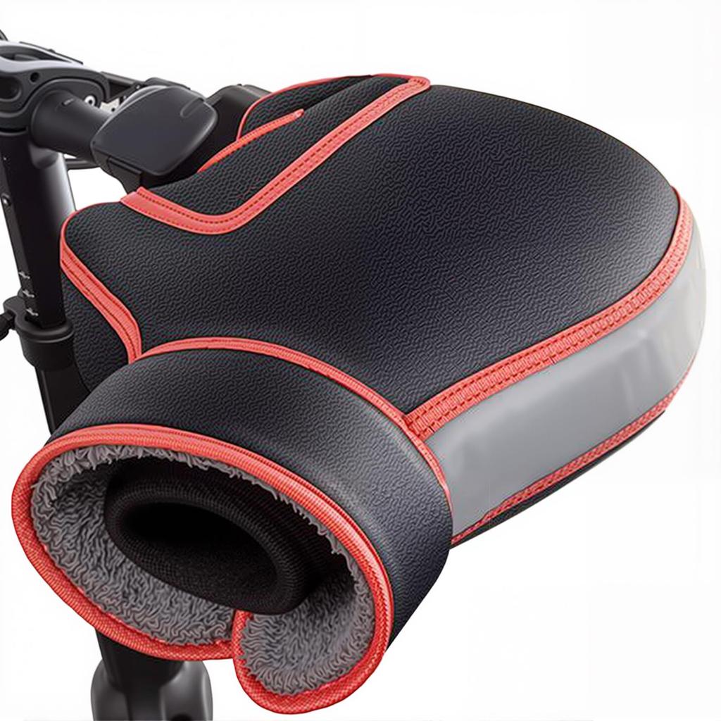 ALLEVG Motorcycle Handlebar Extra One Size Fits with Reflective Easy Compatible with and PCXs Cover, Waterproof, Cold-Weather, Fleece-Lined, Thick,