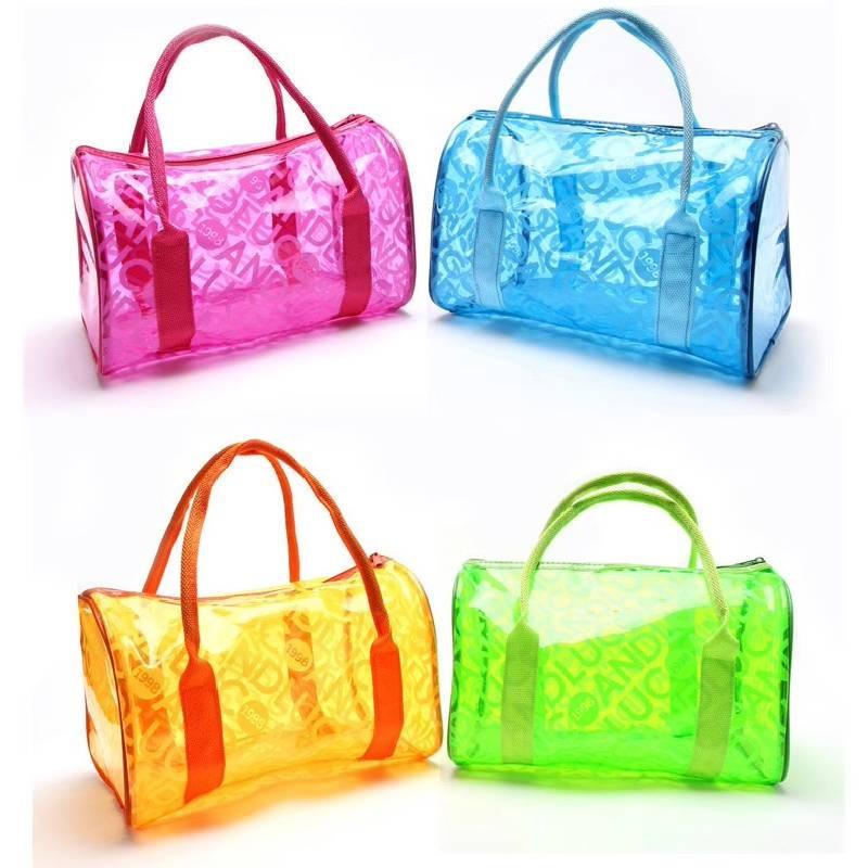 Stylish Waterproof Outdoor Swimming Bag Trendy Fitness Toiletry Bag Perfect Jelly Beach Storage