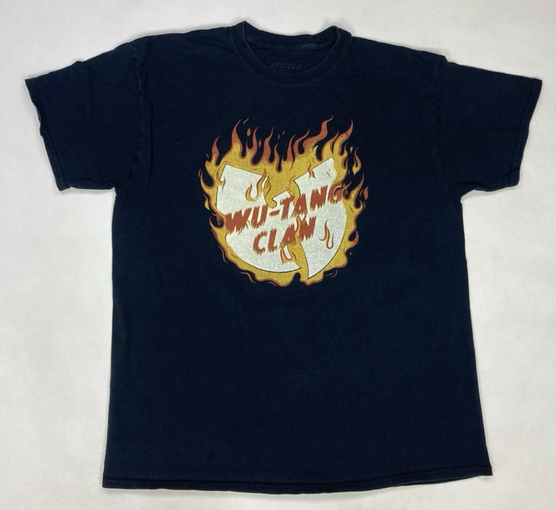 Wu-tang Clan Flames Graphic T-shirt Men Large Black Short Sleeve Music S