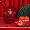 Wedding & Engagement Fruit and Candy Plate - Elegant Red Ornament for Living Room