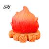 Outdoor Camping Scene Decor Micro Landscape Ornament Resin Campfire Model Miniature Figurine Desktop with Realistic Flame Texture for Dollhouse Small