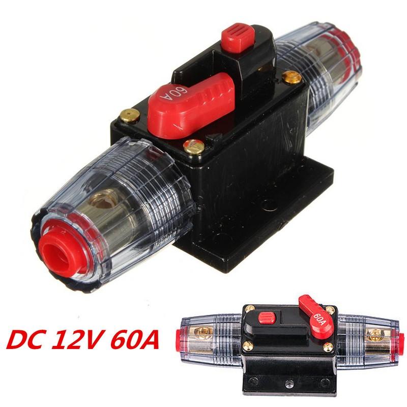 

DC 12V 60A In-Line Circuit Breaker Fuse Auto Car Stereo/Audio Protection 60 AMP