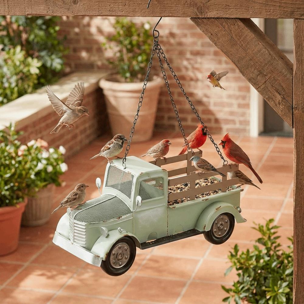 Large Capacity Feeding Bird Cart Open Type Bird Feeding Station Wild Bird Feeder Yard Decoration