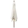 VidaXL Parasol de jardin avec mât en bois sable 300x300x273 cm 363191