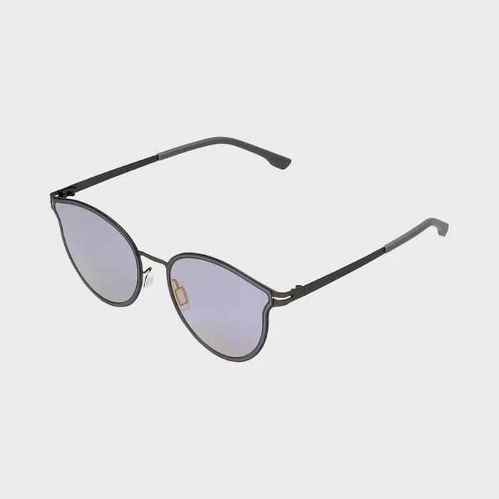 HUNTER_[WOMAN] Round Thin Metal Sunglasses - Blue HTB22