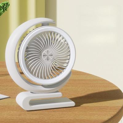 Desk Fan 3 Speed Comfortable Powerful Wind Table USB Charging 360° Adjustable Angle for Dorm
