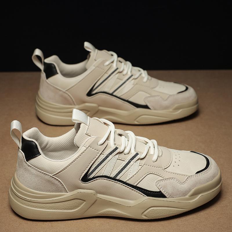 Leichte Herren Freizeitschuhe aus Leder Bequeme Herren Sneaker Rutschfeste Wanderschuhe Alltagsschuhe Trekkingschuhe Weiche Trainer