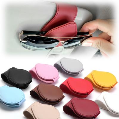Suporte para Óculos de Sol para Palas de Sol de Carro, Couro PU Magnético Suporte Montável para Óculos Pendurador com Clipe para Viseira Acessórios para Todos os Modelos de Carro