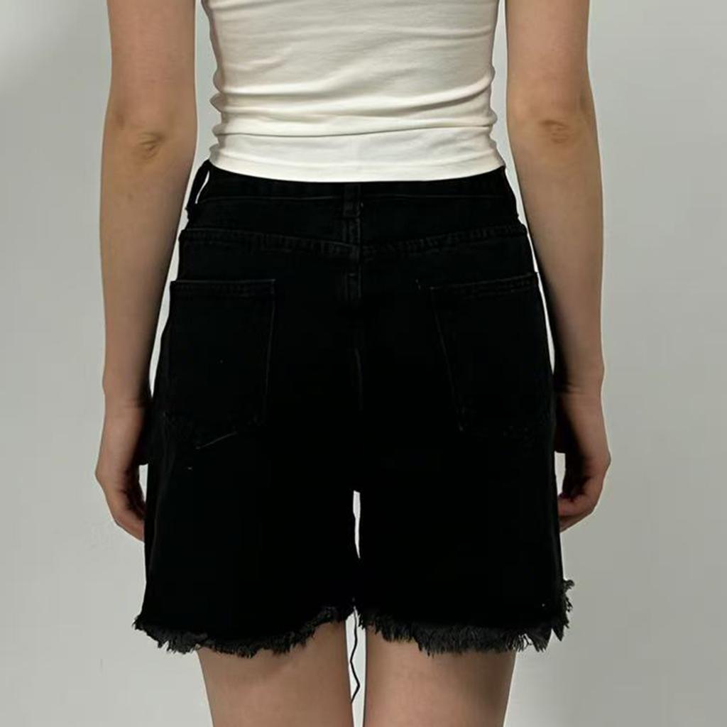 Women's Color Jeans Stretch Slim Fit Distressed Denim Shorts