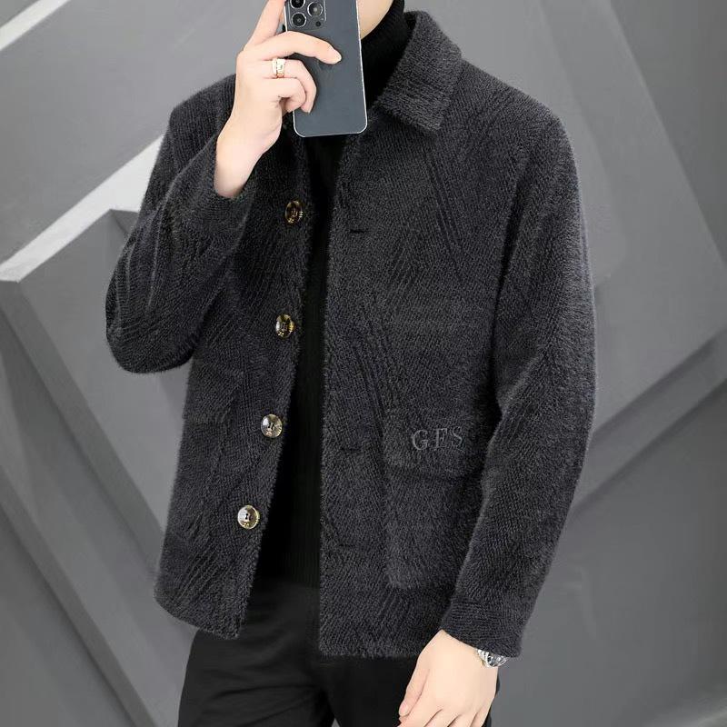 Korte Herfst/Winter Jassen voor Mannen: Windjassen met Fluwelen Voering & Casual Wolle Leren Jassen