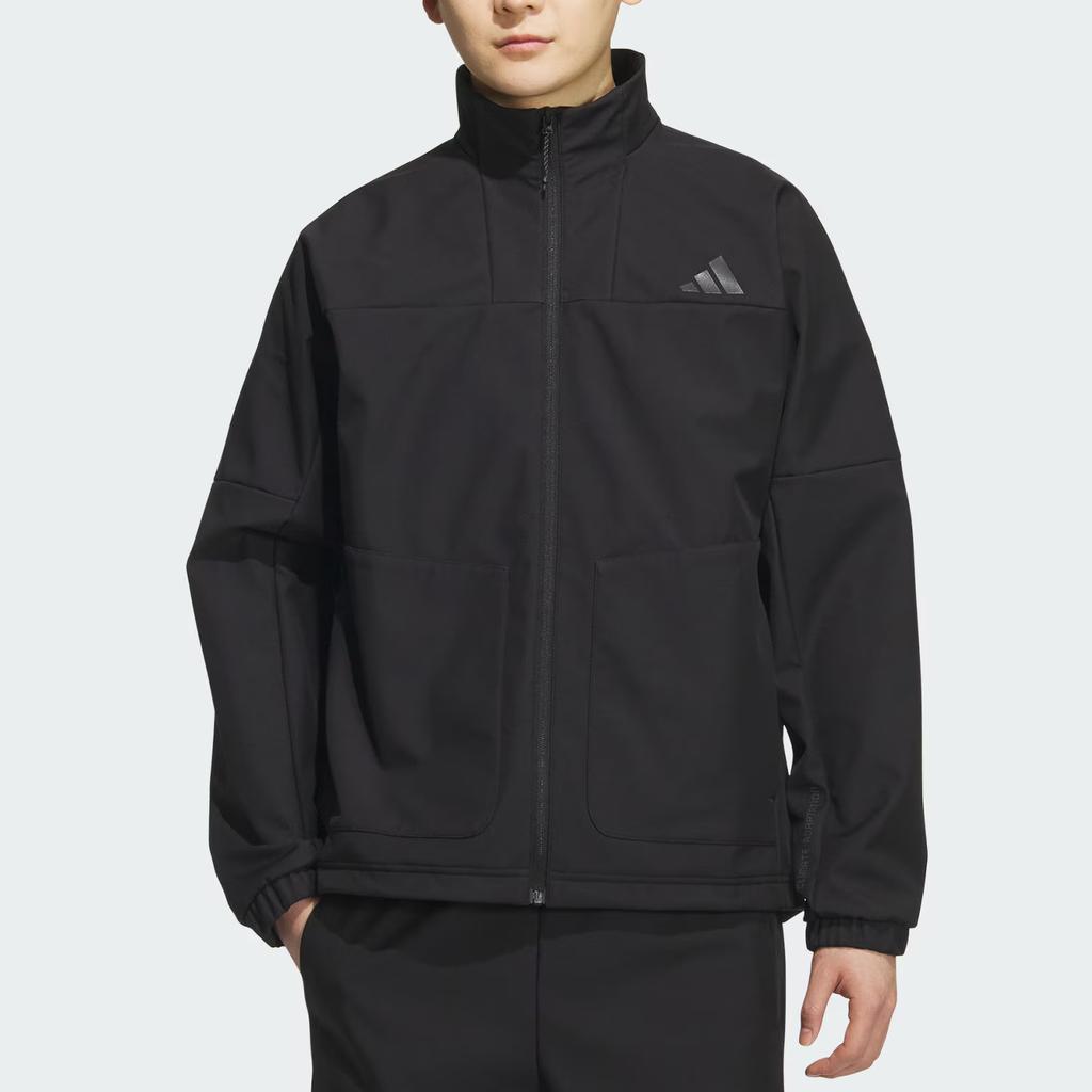 Adidas Soft Shell Woven Water-Resistant Sports Casual Comfortable Stand Collar Jacket Men Jacket KR8296