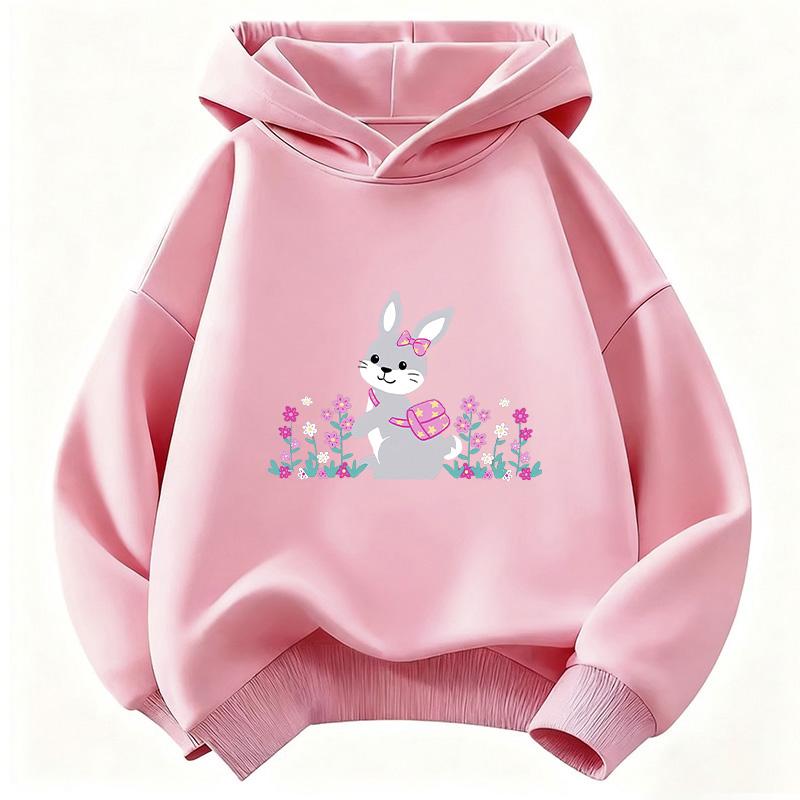 Kawaii Rabbit Cute Hoodie Kids Rabbit Children's Sweatshirt Cute Harajuku Hoody for Boys Girls Autumn Winter Casual Hoodies