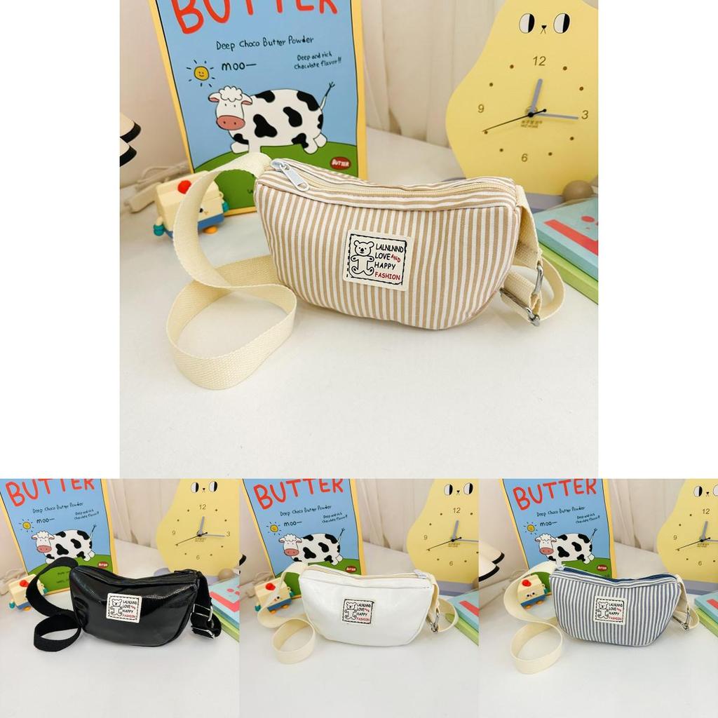 Trendy Kids Crossbody Bag 2024 Spring Summer Cartoon Bear Design Nylon Material