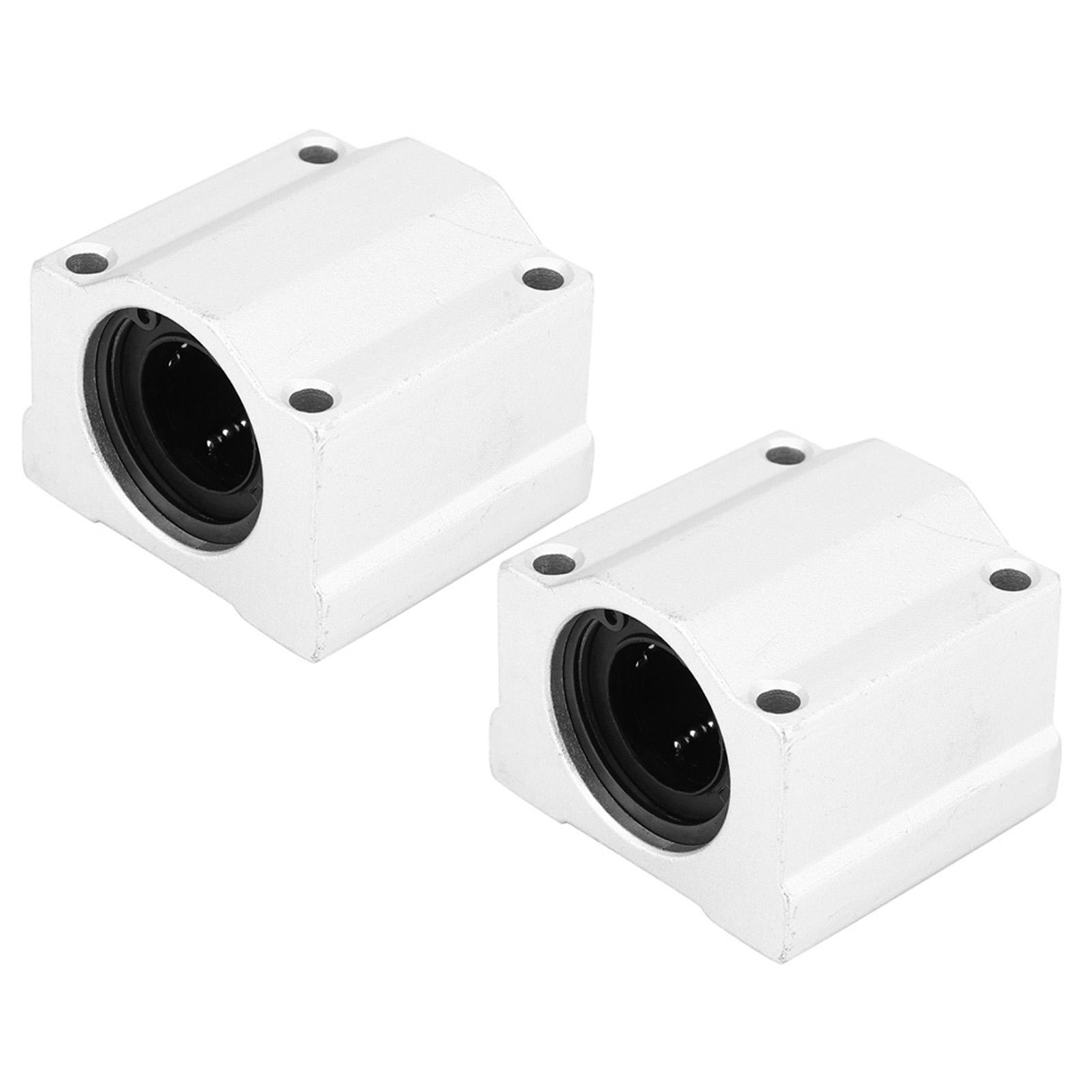 

2pcs SC20UU 20mm CNC Linear Motion Ball Bearing Slide Block Bushing білий