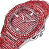 Huaqiangbei Men's Rhinestone Hip Hop Quartz Watch: Star Calendar, Light Luxury Style
