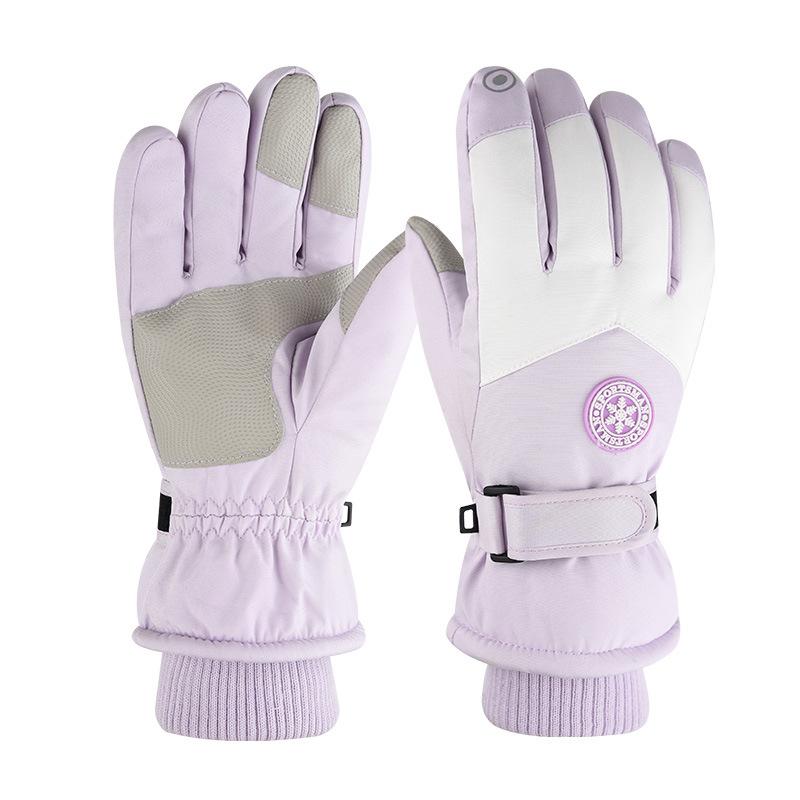 Ski Gloves for Men and Women, Windproof and Splash Proof In Autumn and Winter, Outdoor Motorcycle Riding, Plush and Thick Warm Gloves