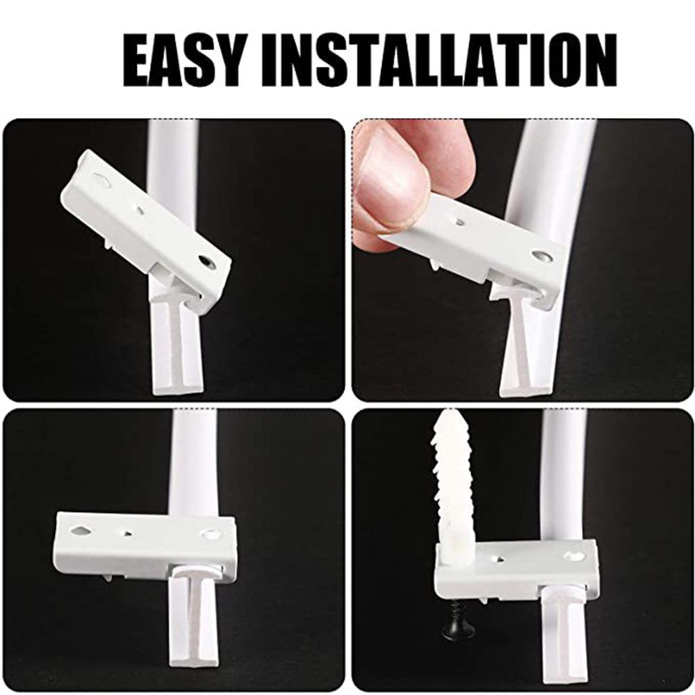Curtain Track Set Home Ceiling 5m Side Mount Bendable Window Rod Track Suitable for Straight Curve Curtains Home Decor