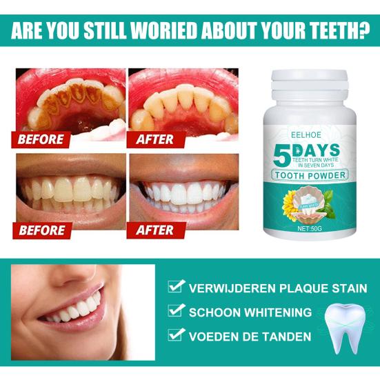 30g/50g/100g Tooth Powder Natural Extract Plaque Removing Portable Teeth Whitening Cleaning Stain Powder for Oral