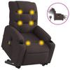 Vidaxl Lift-up Massage Chair, Electric, Reclining, Dark Brown