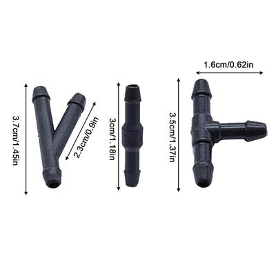Windshield Washer Hose Kit, Washer Nozzle Connector Replacement - Wiper Hose Repair Kit with