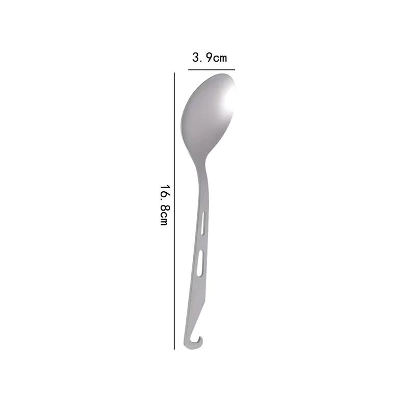 2 In 1 Outdoor Titanium Spoon Fork Spork Camping Tableware With Bottle Opener Portable Hiking Picnic Spoon Fork For Travelling