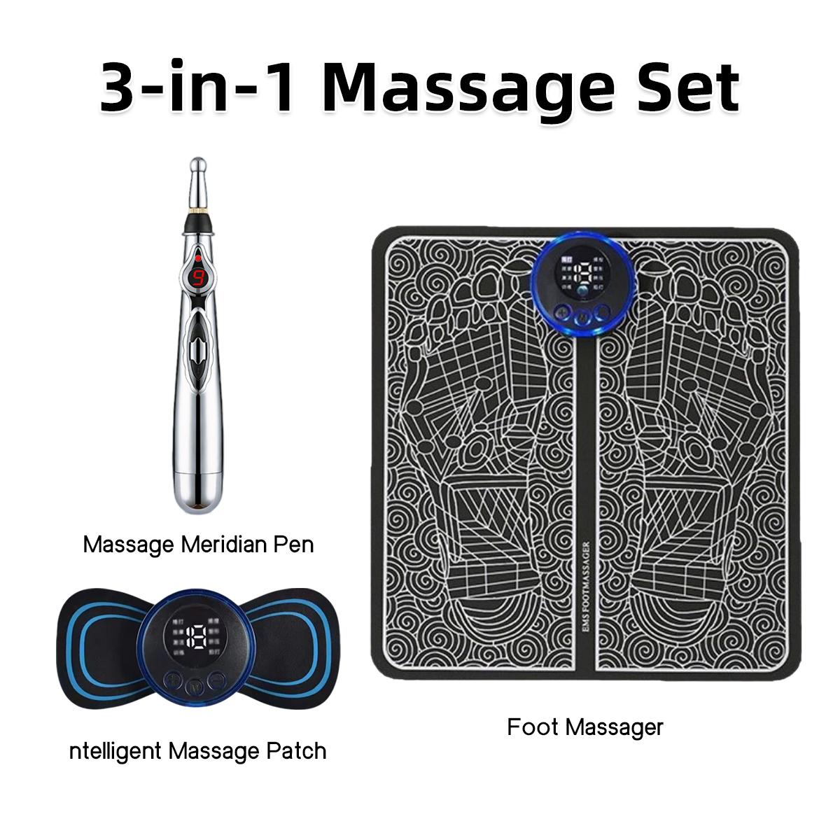 

Smart Pulse Ems Electronic Therapy Foot Pad Multifunctional Massage Pen Neck Care Device Professional Full Body Massage Tool
