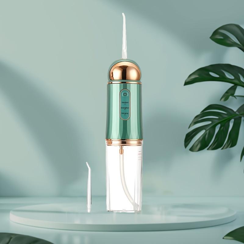 

Портативний стоматологічний іригатор з водяною ниткою, іригатор порожнини рота, USB, акумуляторна водяна нитка, струмінь зубочистки, 4 наконечники, 220 мл, машина для миття рота