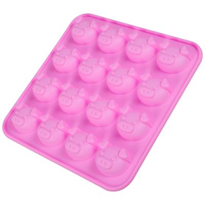 1 Pc 16 Little Pigs Mold Silicone Mold Cake Decorating Tools for Cake Chocolate Candy(17x17x18cm) Cake Mold
