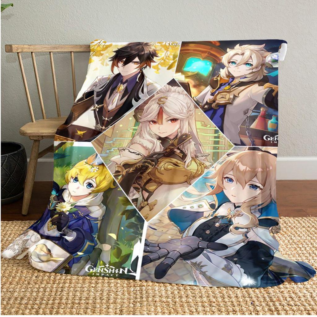 Genshin Heroes Blanket Soft And Portable All Season Home Bed Sofa Blanket Office Travel Nap Break Warm Blanket