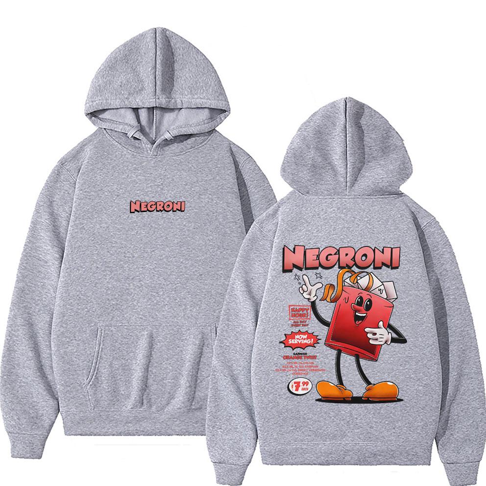 Negroni Cocktail Funny Meme Hoodie Men Women Casual Vintage Oversized Sweatshirt Unisex Humor Pullover Hoodies