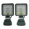 Portable Cordless Work Light, Multi-Angle Adjustable Waterproof Lamp with 16 LEDs, High Brightness Mini Emergency Light for Outdoor Camping