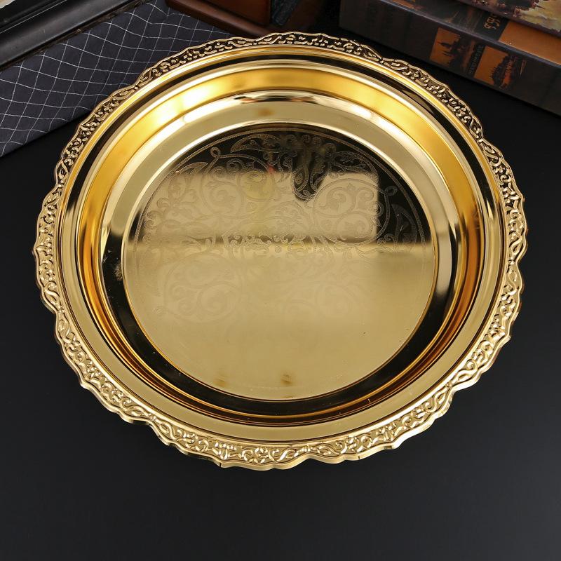 Xinjiang large plate chicken plate features round shape with lid metal plated metal plate flat bottom dry pan round plate