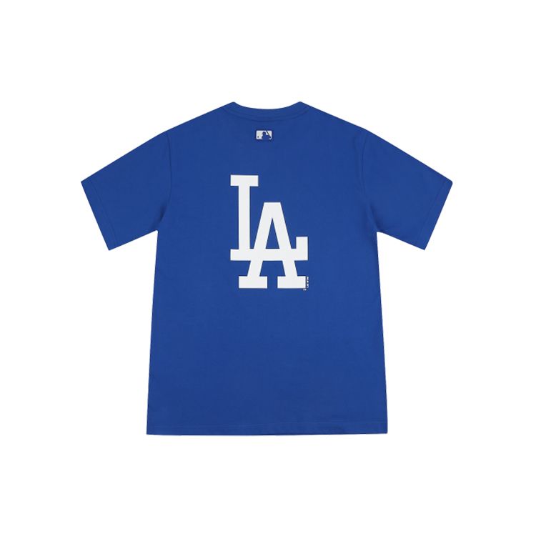 MLB Nautical Dopamine Letter Print Casual Loose Round Neck Short Sleeve T-Shirt Unisex T-Shirts Blue 31TS03031-07U