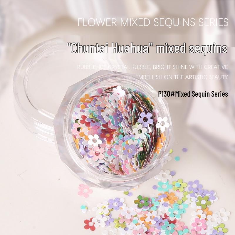 Mixed Glitter Sequin Set: Bows, Flowers, Stars, Moons for Fairy Nail Art Accessories