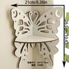 Wooden Craft Butterfly Hollow Crystal Storage Shelf Simple Home Wall Ornament Decoration