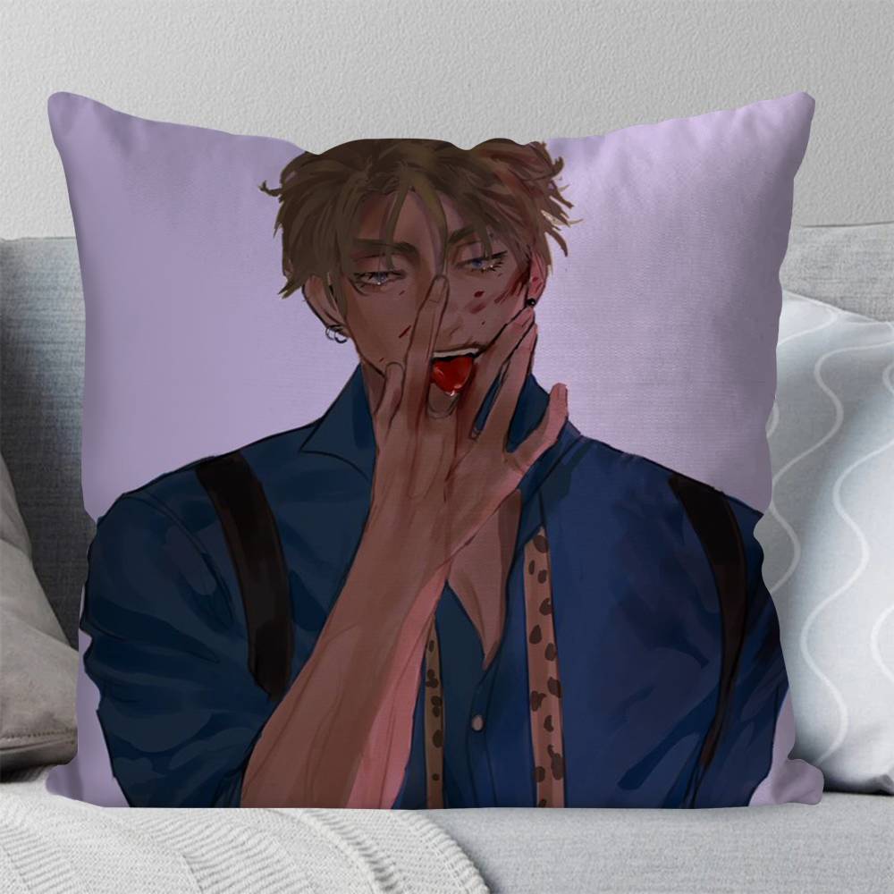 Nanami Kento Jujutsu Kaisen Anime Pillow Case Square Pillow Bedroom Sofa Leisure Comfort Cushion Car Living Room Home Decoration