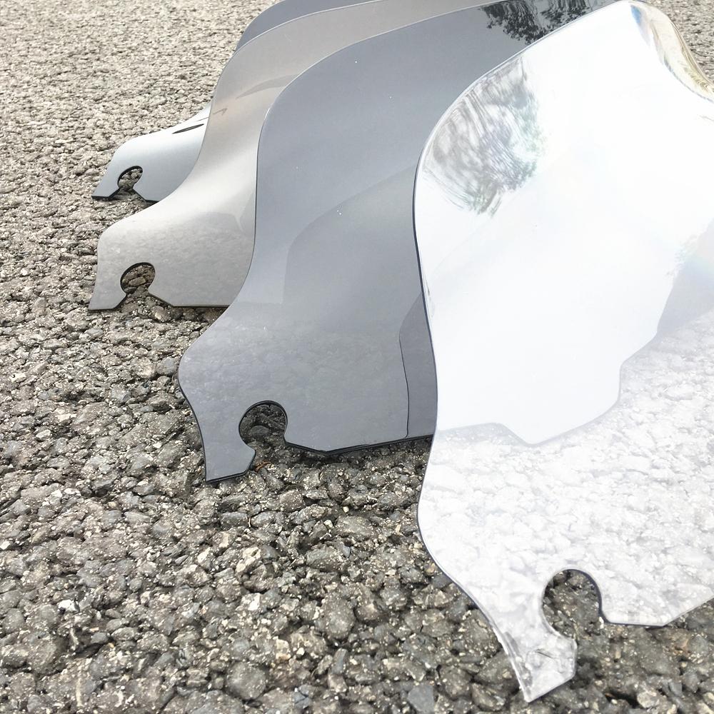 Motorcycle 6" 8" Wave Windshield Windscreen Black Clear Smoked For Harley Touring Electra Street Glide FLHX FLHT 1996-2013