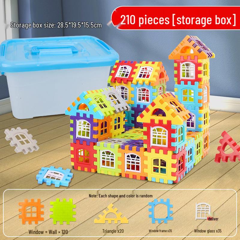 "Large Particle Building Blocks Toy for Kids 3-6: Build Wall, Window, and House Models"