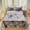 Set Lenzuola Romantiche a Forma di Cuore per Letto Matrimoniale Decorazione per la Casa della Coppia 100% Cotone Biancheria da Letto con Federe Morbido Traspirante Set Biancheria da Letto